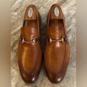 GUCCI JORDAAN Horsebit Leather Loafer Tan Brown Ombre 9.5 / 10 US $1100 1953